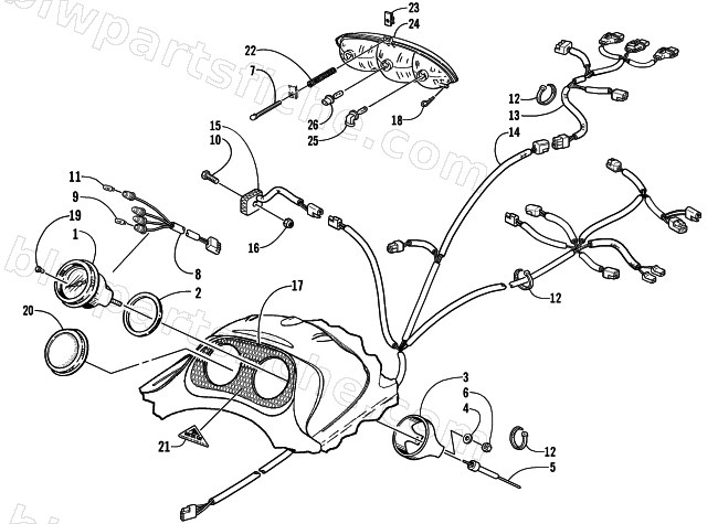HEADLIGHT, INSTRUMENTS, AND WIRING ASSEMBLIES diagram
