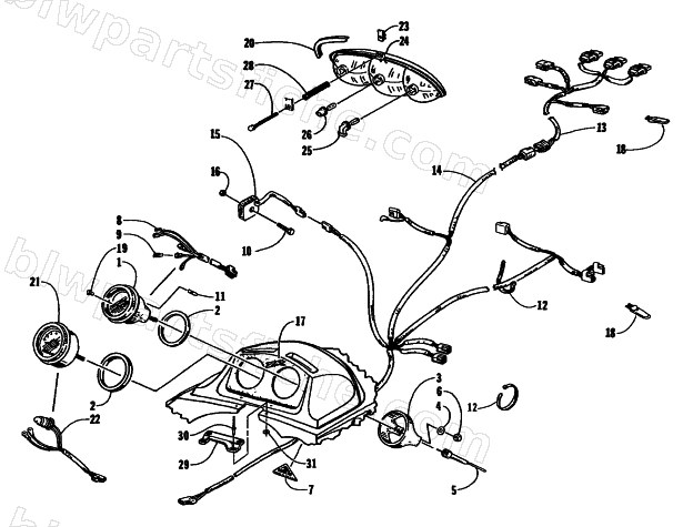 HEADLIGHTS INSTRUMENTS AND WIRING ASSEMBLIES diagram