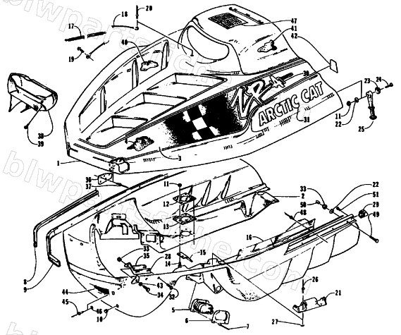 HOOD AND BELLY PAN ASSEMBLY diagram