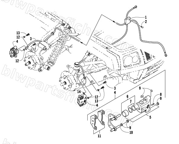 HYDRAULIC BRAKE ASSEMBLY diagram