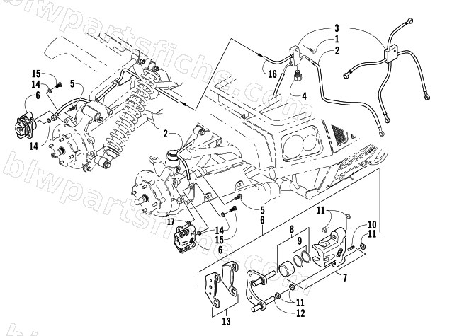 HYDRAULIC BRAKE ASSEMBLY diagram