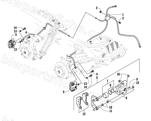 HYDRAULIC BRAKE ASSEMBLY diagram