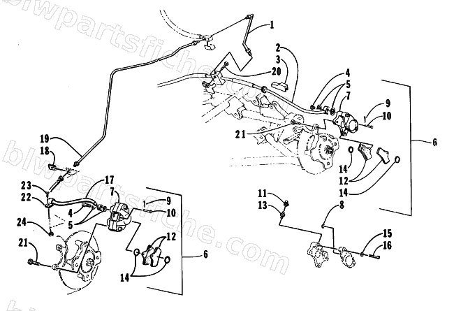 HYDRAULIC BRAKE ASSEMBLY diagram