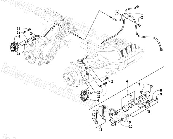 HYDRAULIC BRAKE ASSEMBLY diagram