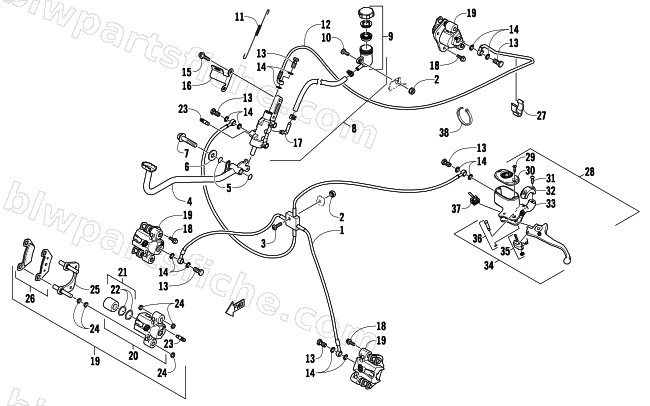 HYDRAULIC BRAKE ASSEMBLY diagram