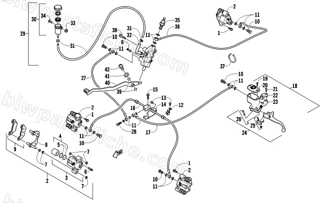 HYDRAULIC BRAKE ASSEMBLY diagram