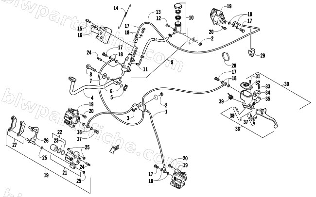 HYDRAULIC BRAKE ASSEMBLY diagram