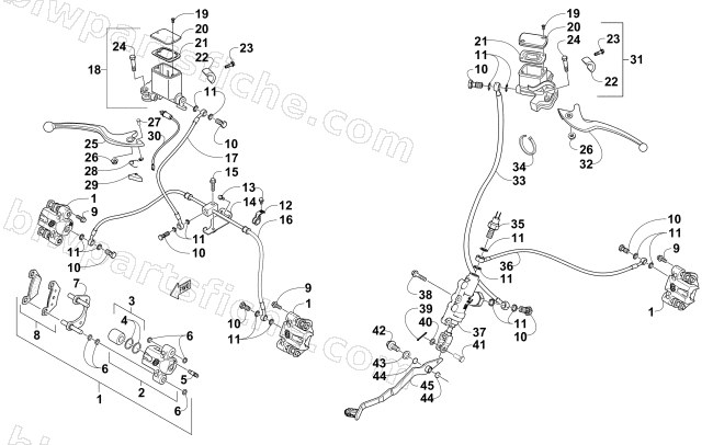 HYDRAULIC BRAKE ASSEMBLY diagram