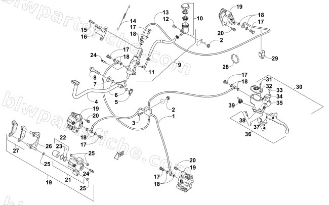 HYDRAULIC BRAKE ASSEMBLY diagram