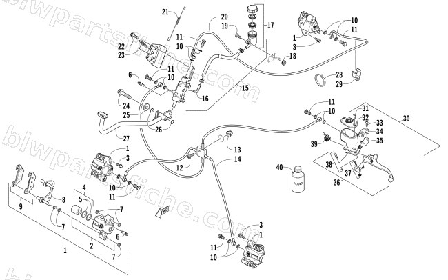 HYDRAULIC BRAKE ASSEMBLY diagram