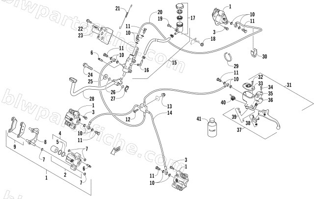 HYDRAULIC BRAKE ASSEMBLY diagram