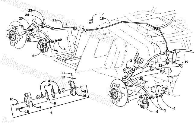 HYDRAULIC BRAKE ASSEMBLY diagram