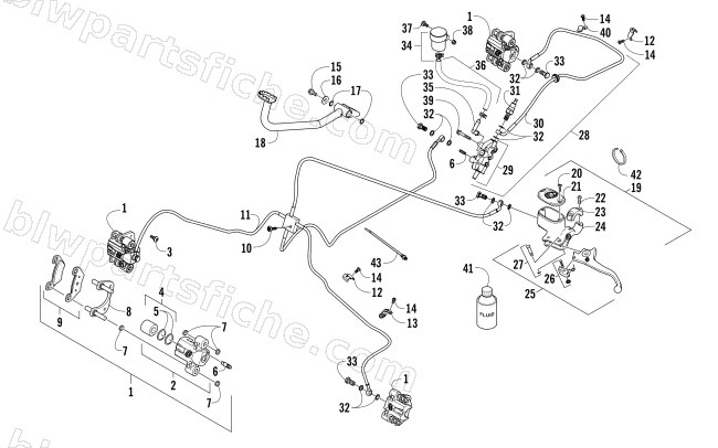 HYDRAULIC BRAKE ASSEMBLY diagram
