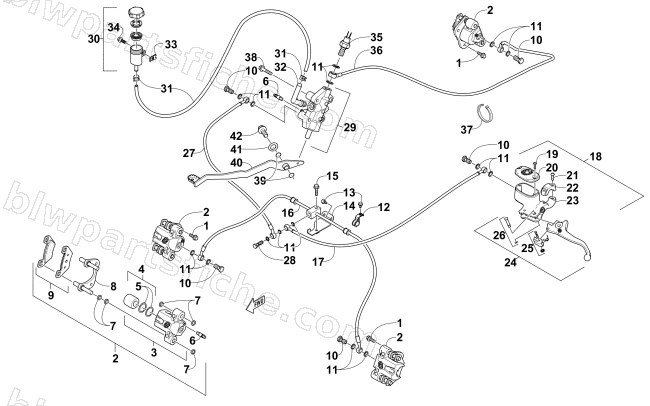 HYDRAULIC BRAKE ASSEMBLY diagram