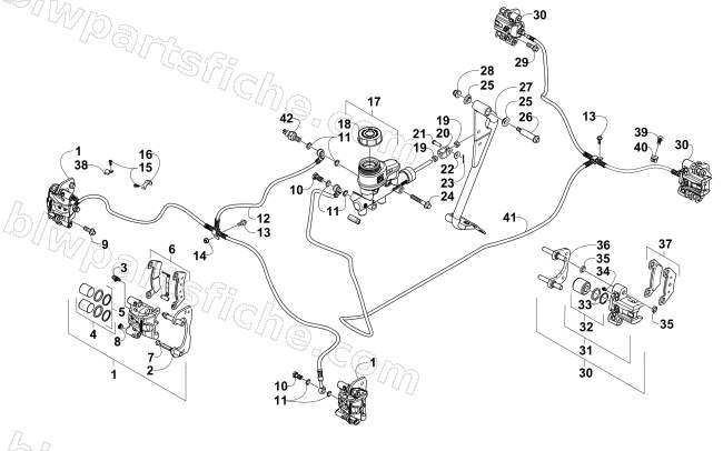 HYDRAULIC BRAKE ASSEMBLY diagram