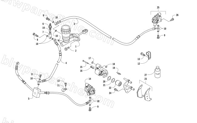 HYDRAULIC BRAKE ASSEMBLY diagram