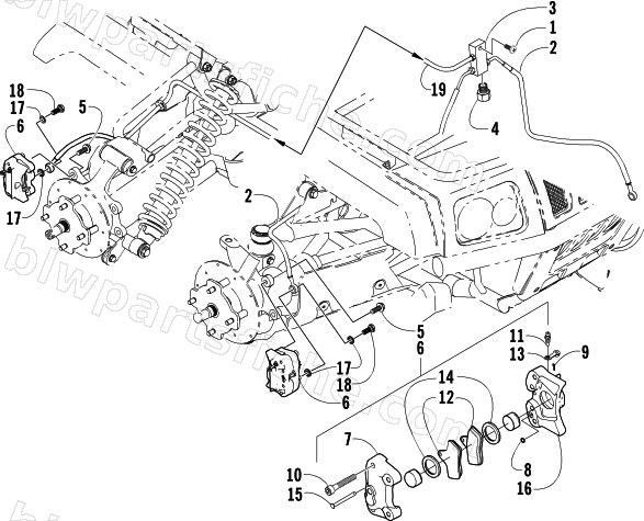HYDRAULIC BRAKE ASSEMBLY diagram
