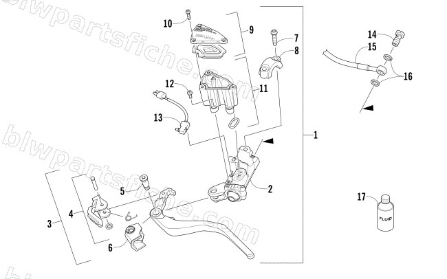 HYDRAULIC BRAKE CONTROL ASSEMBLY diagram