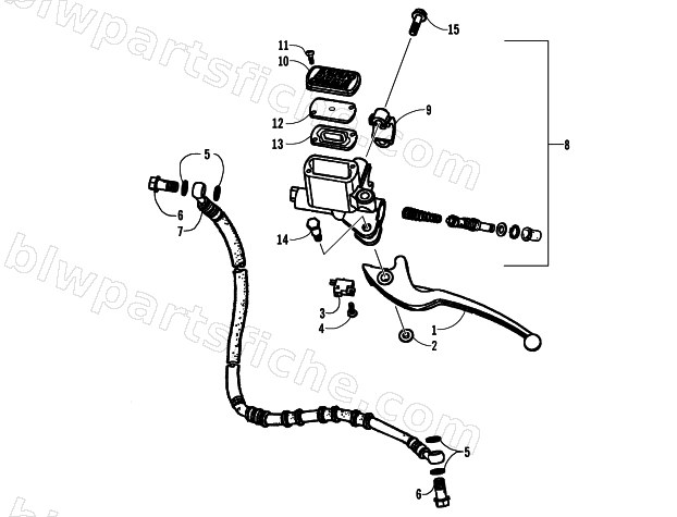 HYDRAULIC HAND BRAKE ASSEMBLY diagram