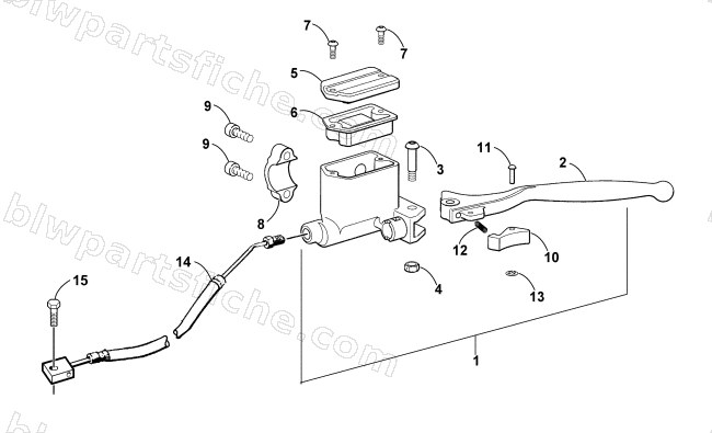 HYDRAULIC HAND BRAKE ASSEMBLY diagram