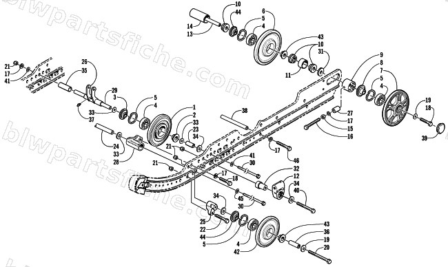 IDLER WHEEL AND AXLE ASSEMBLIES diagram