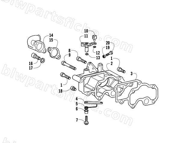 INTAKE MANIFOLD AND THROTTLE CONTROL ASSEMBLY diagram