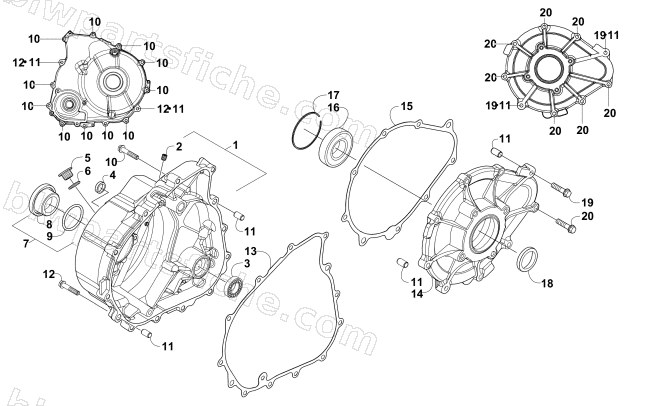 MAGNETO AND PTO COVERS diagram