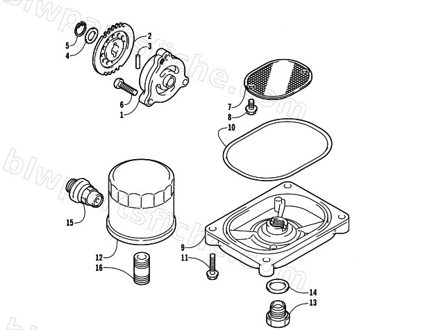 OIL FILTER/PUMP ASSEMBLY diagram