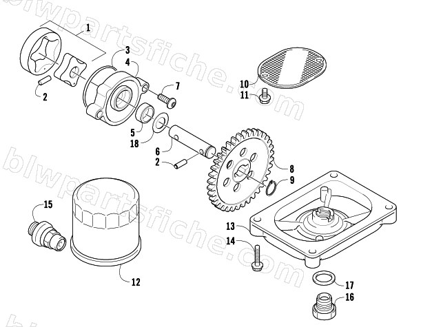 OIL FILTER/PUMP ASSEMBLY diagram
