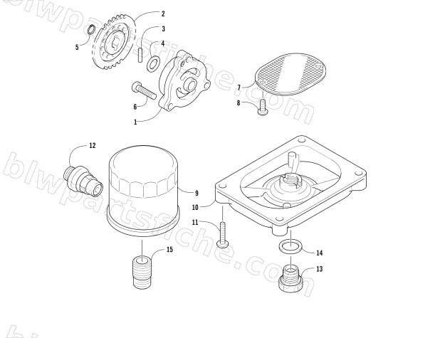 OIL FILTER/PUMP ASSEMBLY diagram