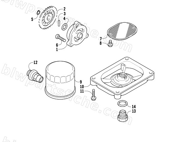 OIL FILTER/PUMP ASSEMBLY diagram