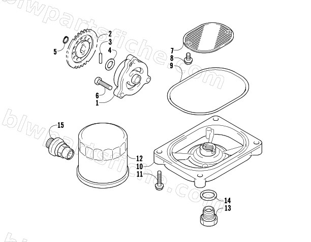 OIL FILTER/PUMP ASSEMBLY diagram