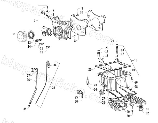 OIL PUMP AND PAN ASSEMBLY diagram