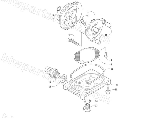 OIL PUMP AND STRAINER ASSEMBLY diagram