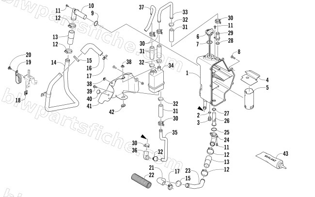 OIL TANK ASSEMBLY diagram