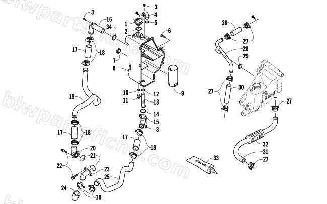 OIL TANK ASSEMBLY diagram