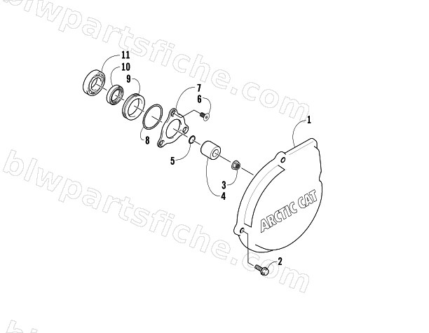 OUTER MAGNETO COVER ASSEMBLY diagram