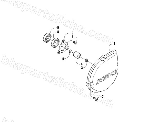 OUTER MAGNETO COVER ASSEMBLY diagram