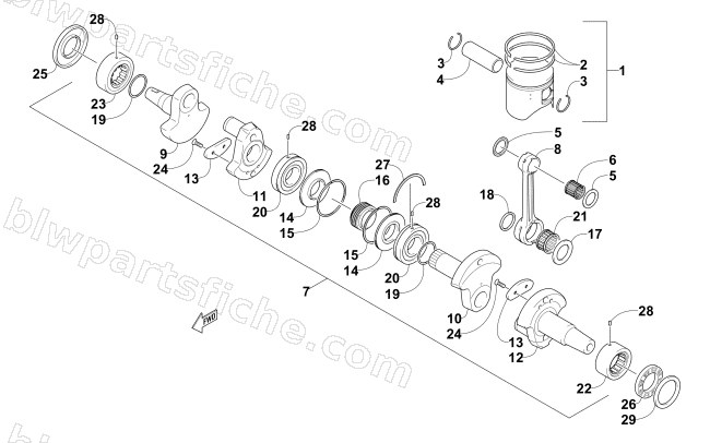 PISTON AND CRANKSHAFT diagram