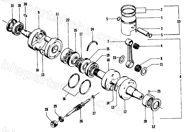 PISTON AND CRANKSHAFT diagram