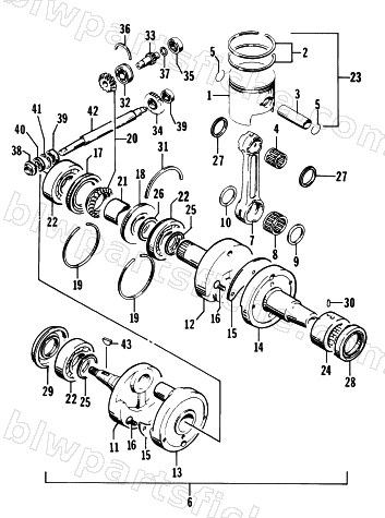 PISTON AND CRANKSHAFT diagram