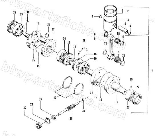 PISTON AND CRANKSHAFT diagram