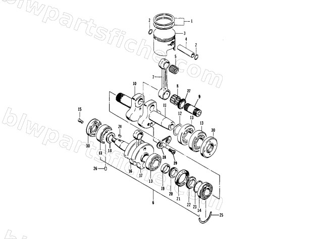 PISTON AND CRANKSHAFT diagram