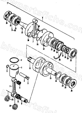 PISTON AND CRANKSHAFT diagram