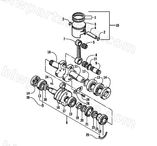 PISTON AND CRANKSHAFT diagram