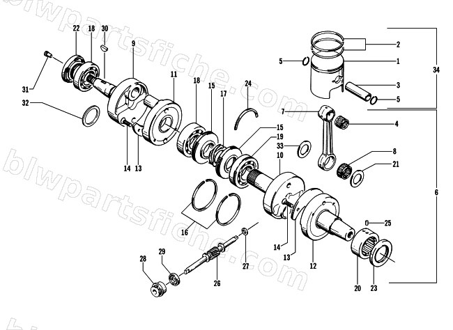 PISTON AND CRANKSHAFT diagram