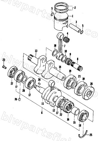 PISTON AND CRANKSHAFT diagram