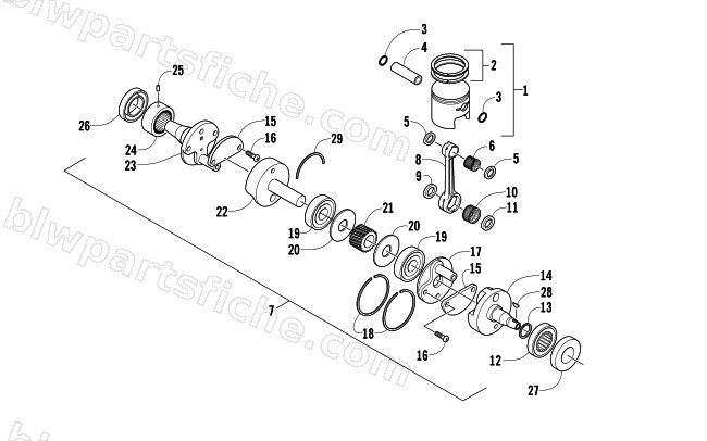 PISTON AND CRANKSHAFT diagram
