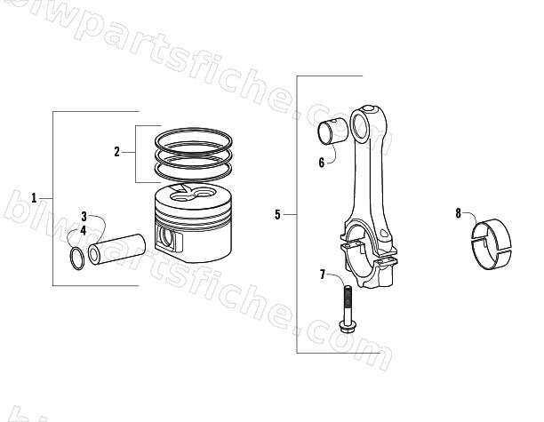 PISTON SET AND CONNECTING ROD ASSEMBLY diagram