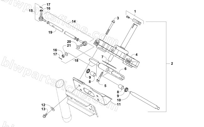 RACK AND PINION ASSEMBLY diagram